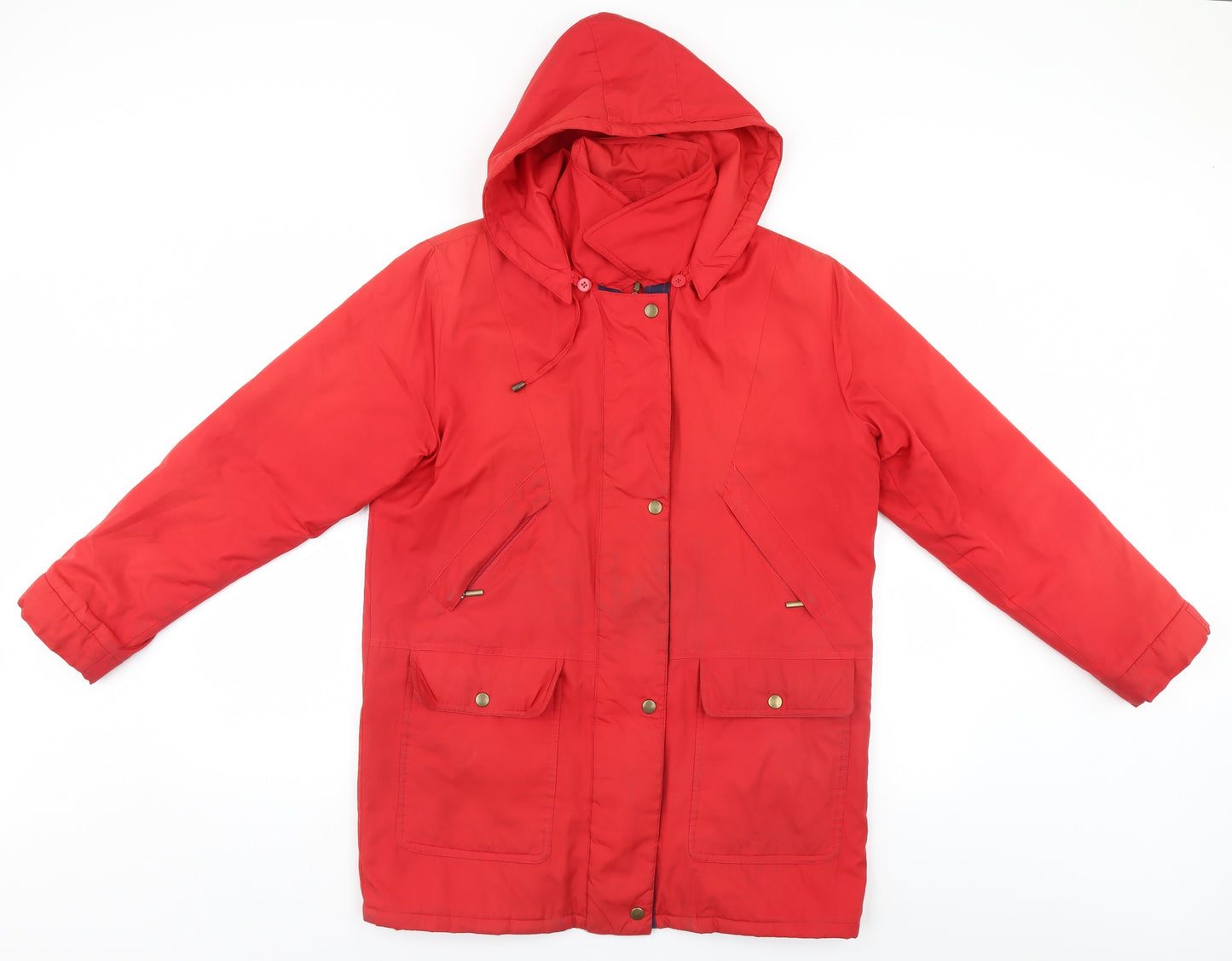 Preworn Womens Red   Rain Coat Coat
