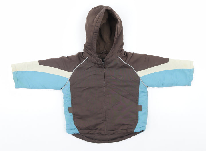 George Boys Brown   Parka Coat Size 6-9 Months