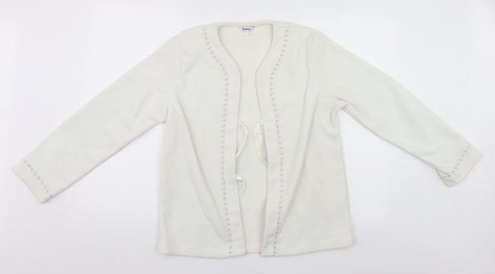 Damart Womens White Cardigan Jumper Size XS