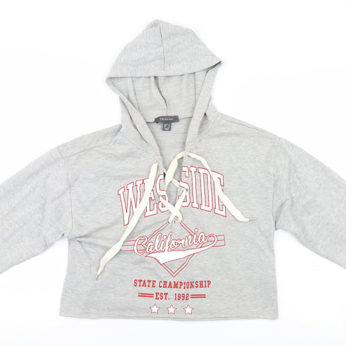 Primark Womens Grey   Pullover Hoodie Size 8