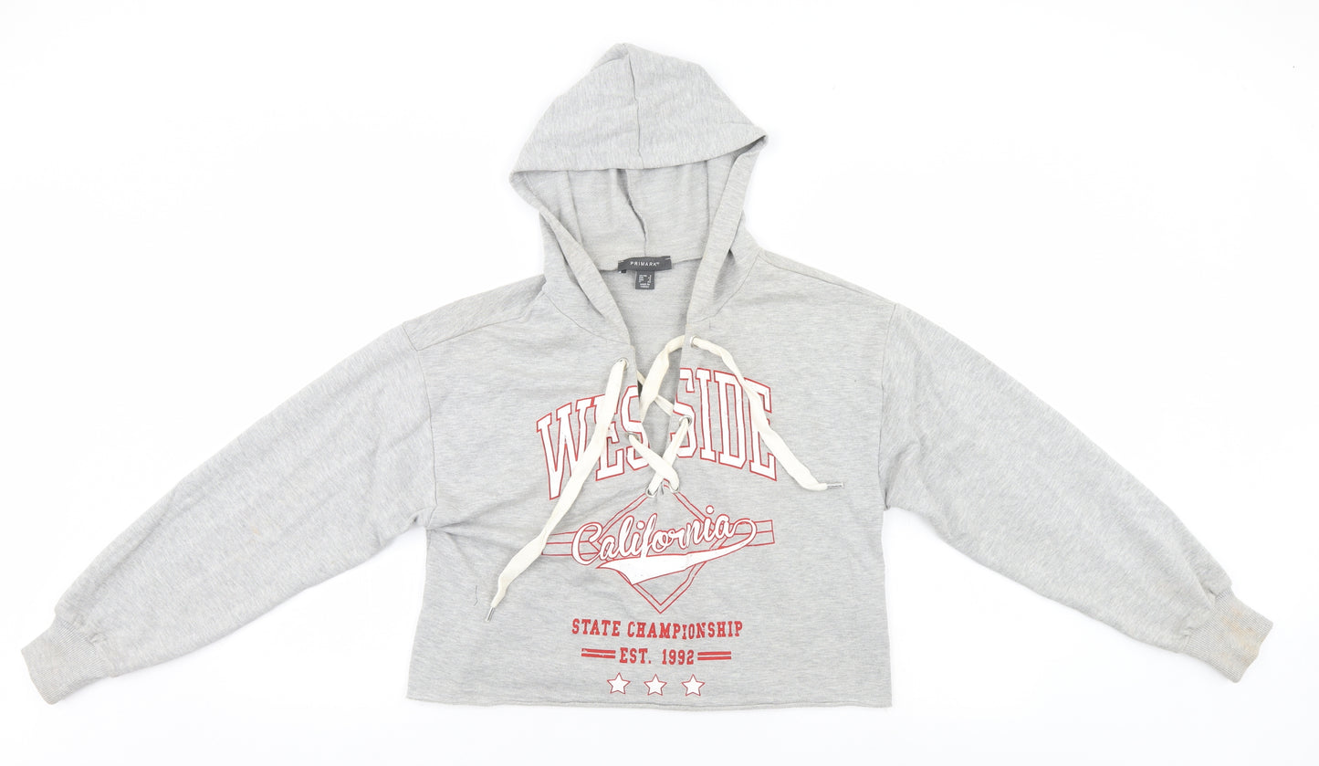 Primark Womens Grey   Pullover Hoodie Size 8