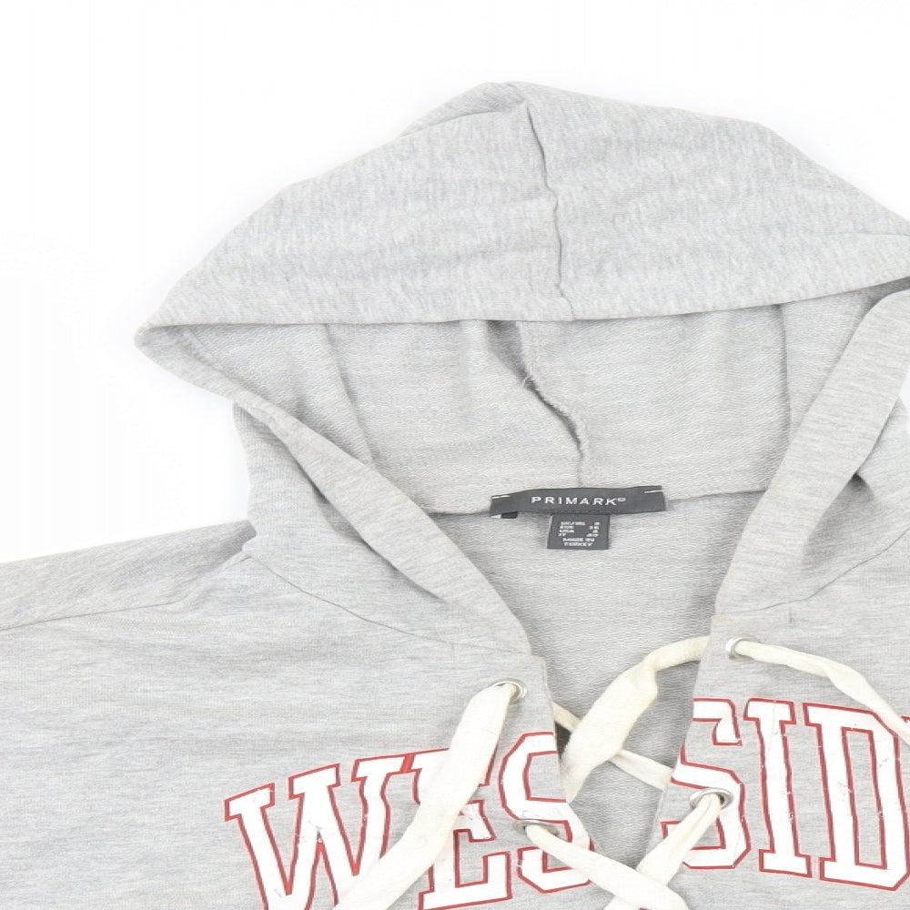 Primark Womens Grey   Pullover Hoodie Size 8