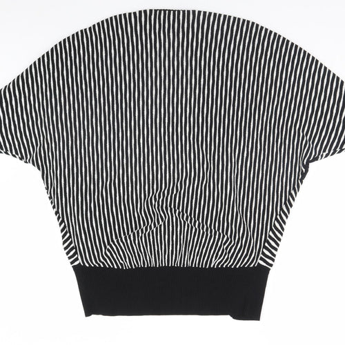River Island Womens Black Striped  Cardigan Jumper Size 6