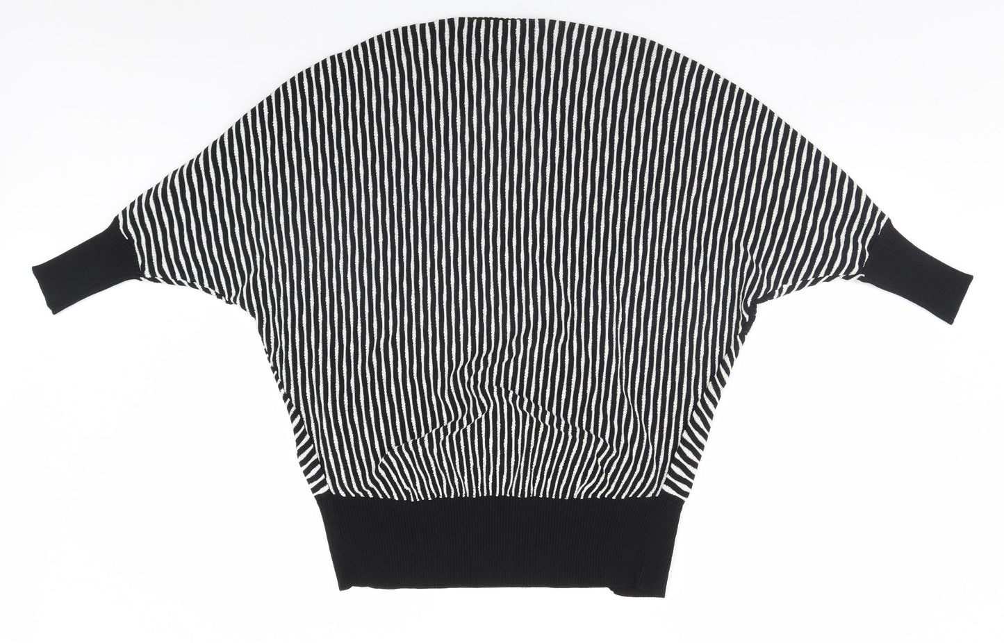 River Island Womens Black Striped  Cardigan Jumper Size 6