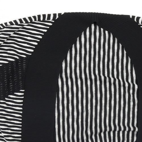 River Island Womens Black Striped  Cardigan Jumper Size 6