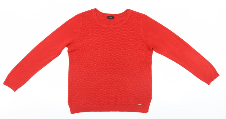 F&F Womens Red Pullover Jumper Size 14