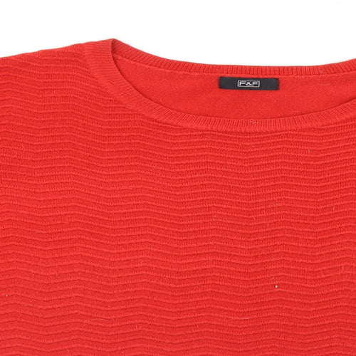 F&F Womens Red   Pullover Jumper Size 14