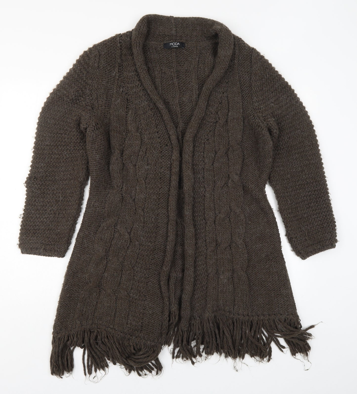 George Womens Brown  Knit Cardigan Jumper Size 12