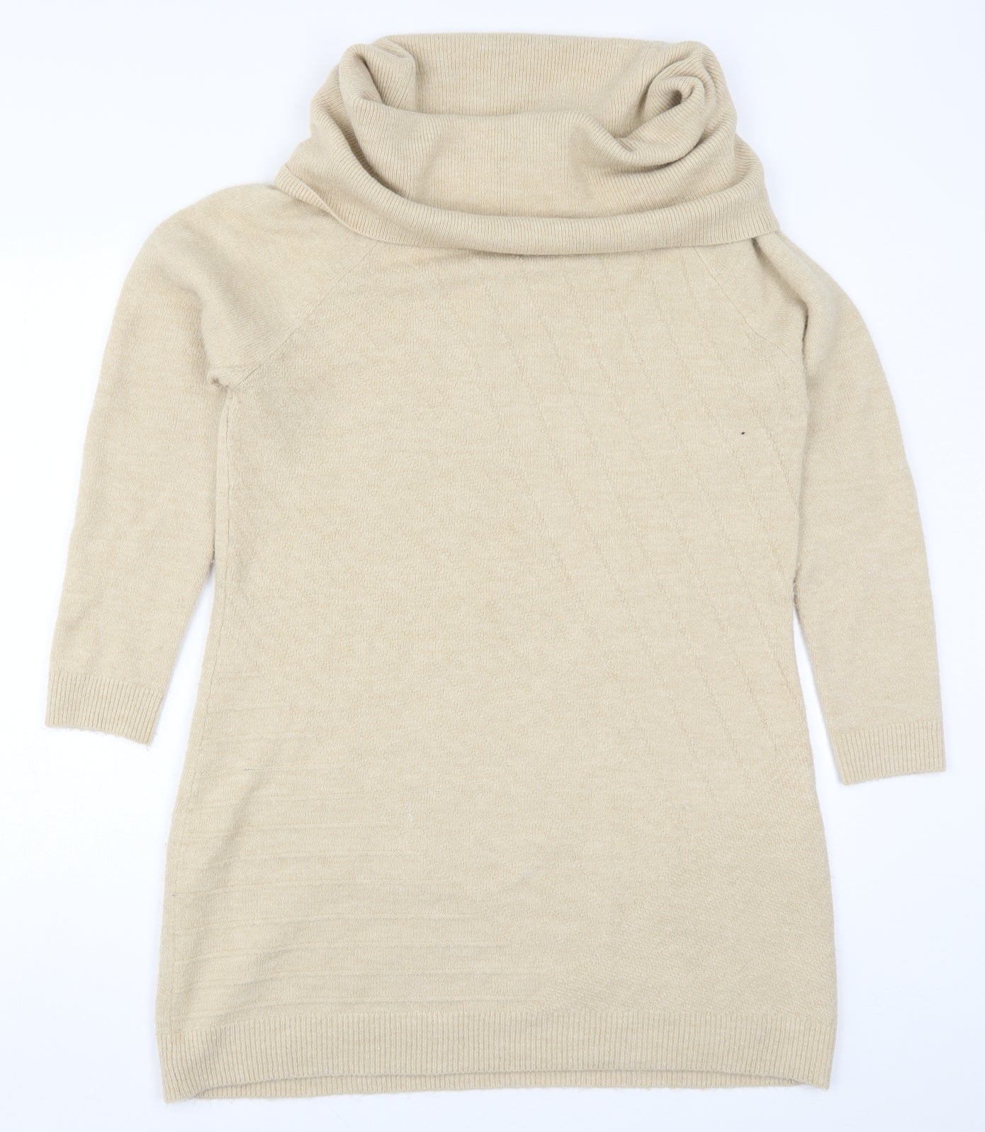Avon Womens Beige  Knit Jumper Dress  Size 14