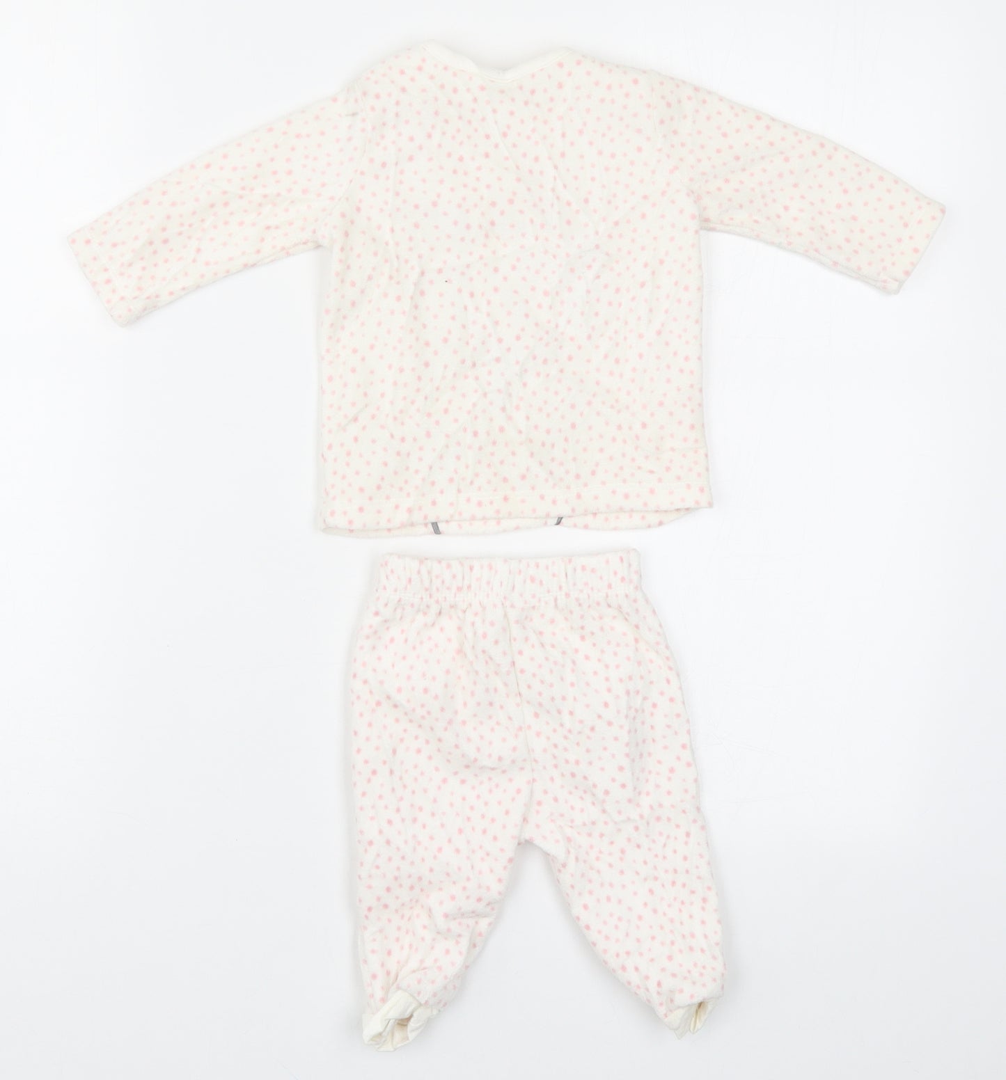 George Girls Pink Polka Dot  Cami Pyjama Set Size 3-6 Months  - Rabbit