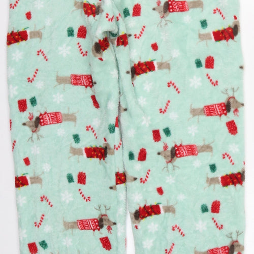 Nightfox Womens Blue   Trousers  Size M L26 in - Christmas Sausage Dog Pyjama Pants