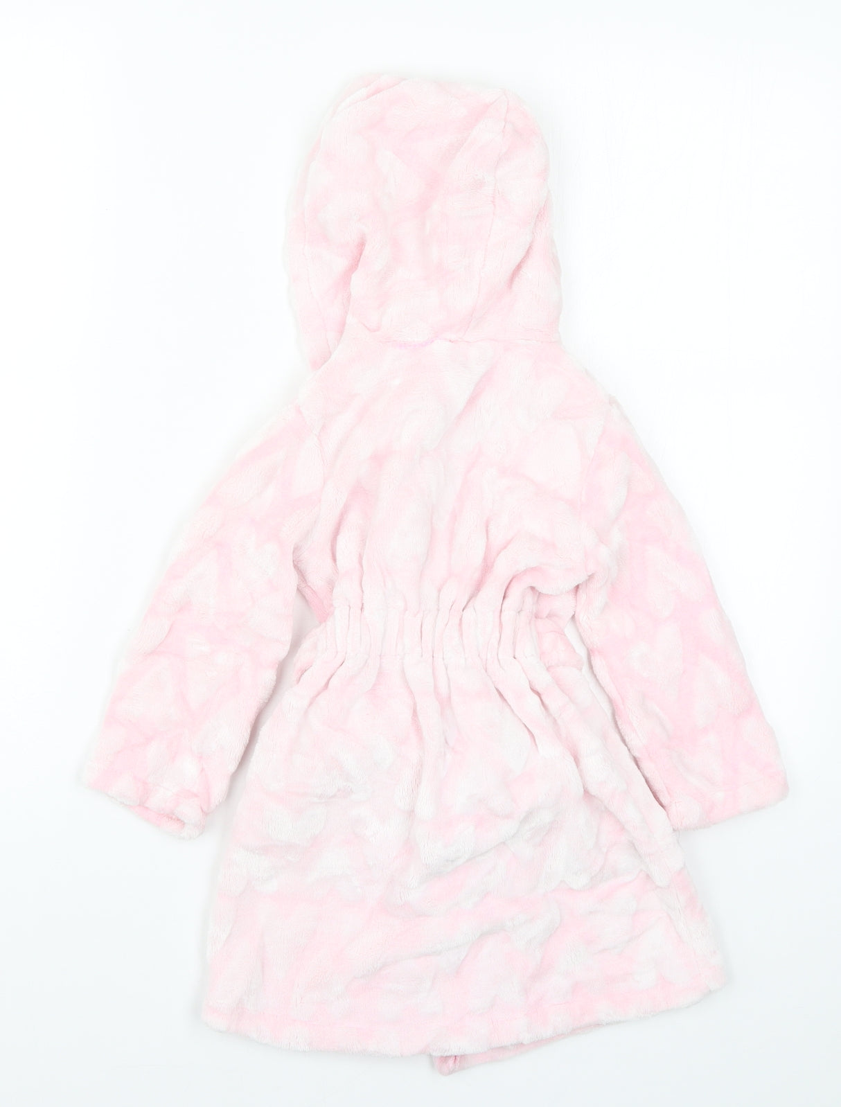 Peacocks Girls Pink Solid  Kimono Robe Size 2-3 Years  - Love Hearts