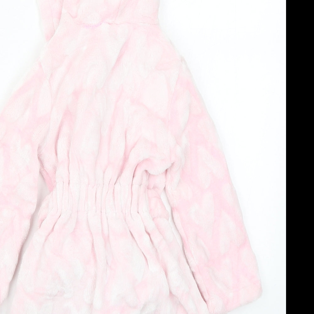 Peacocks Girls Pink Solid  Kimono Robe Size 2-3 Years  - Love Hearts