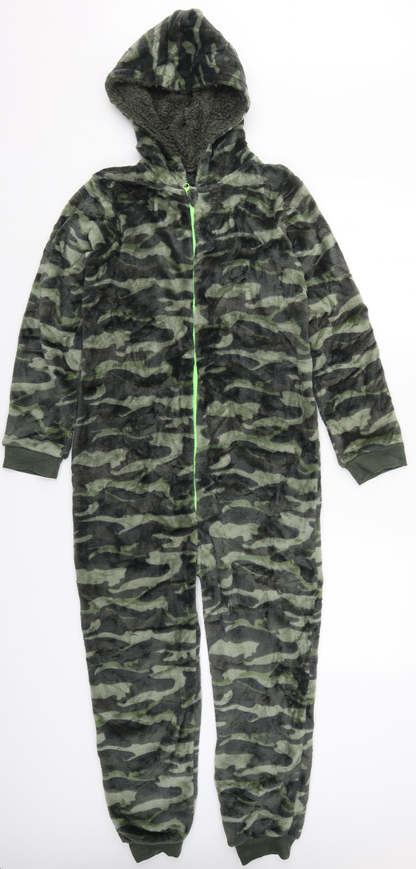 Primark Boys Green Camouflage   One Piece Size 11-12 Years