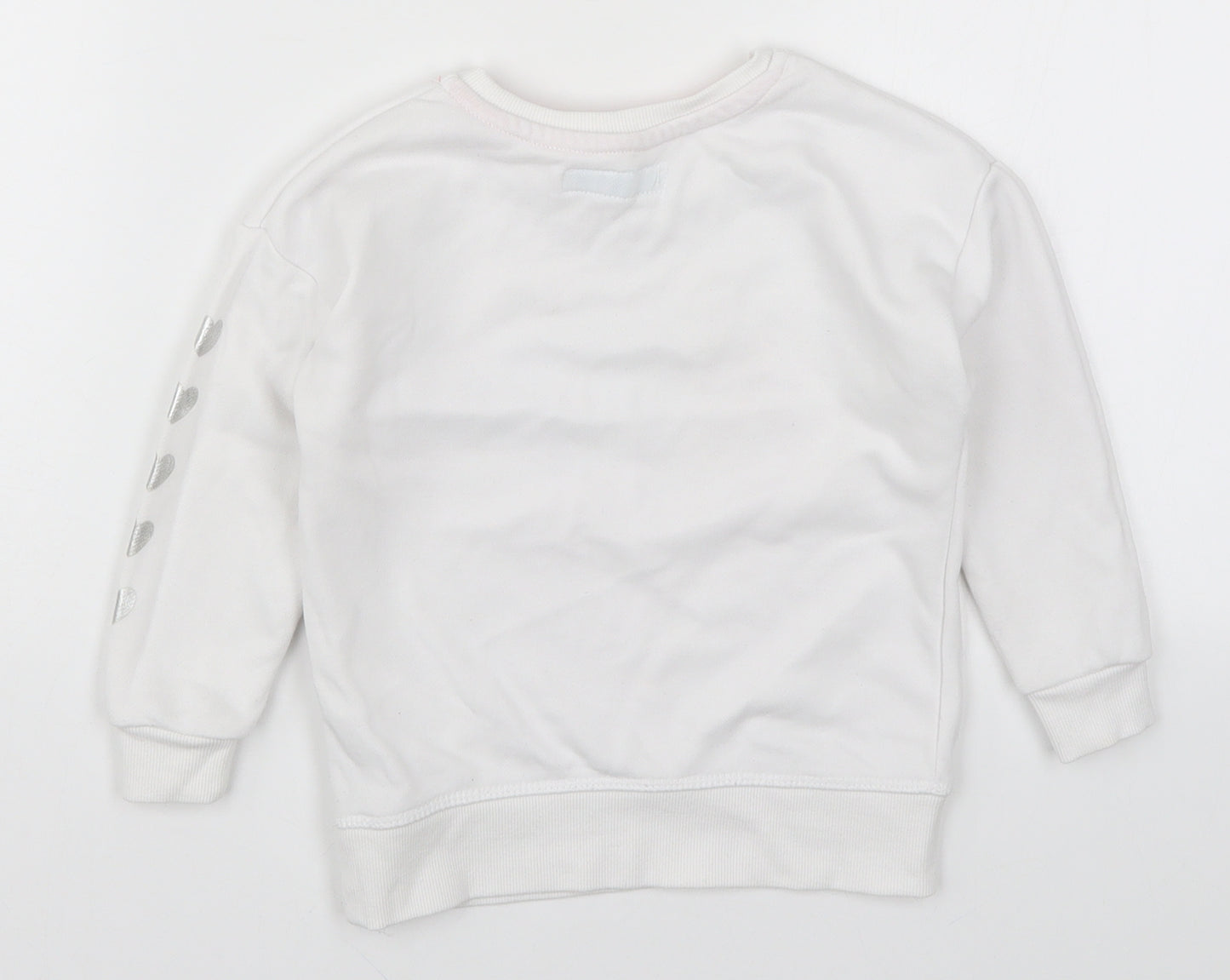 Primark Girls White   Pullover Sweatshirt Size 3-4 Years  - Stay Happy