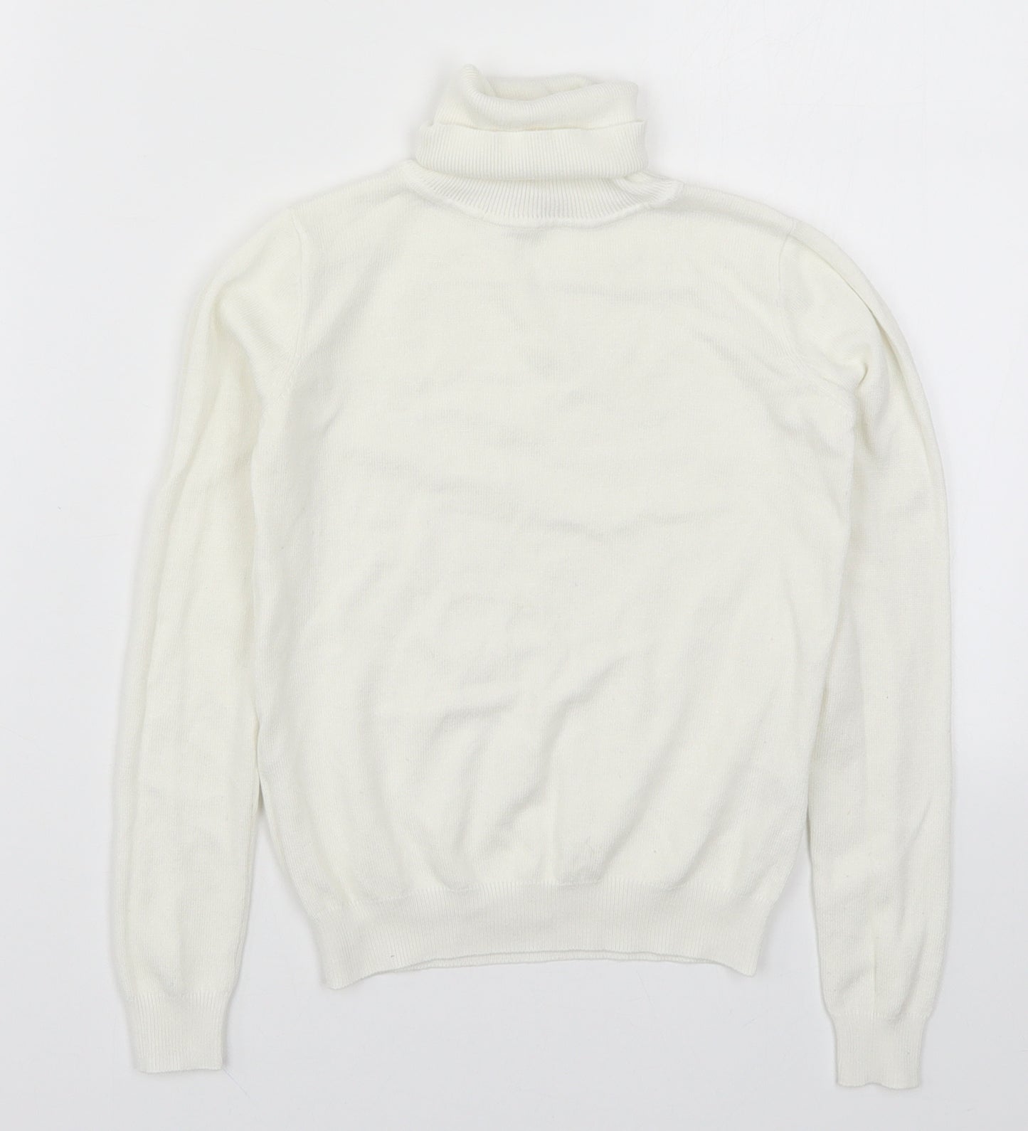 Young Dimension Girls White  Knit Pullover Jumper Size 9-10 Years