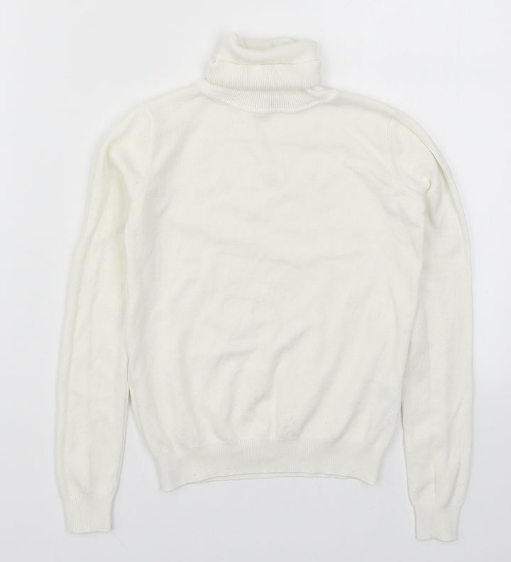 Young Dimension Girls White  Knit Pullover Jumper Size 9-10 Years