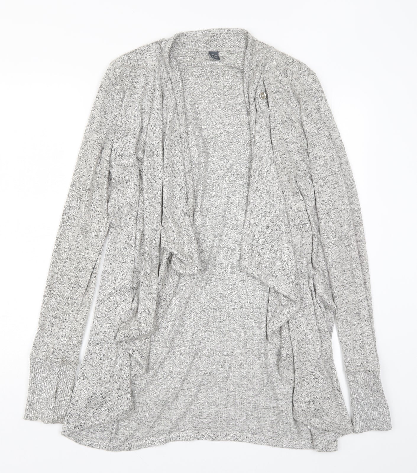 AnyBody Womens Grey  Rayon Cardigan Jumper Size S