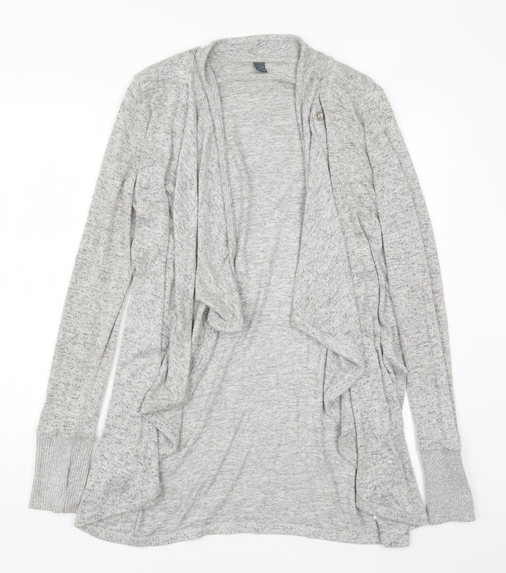 AnyBody Womens Grey  Rayon Cardigan Jumper Size S