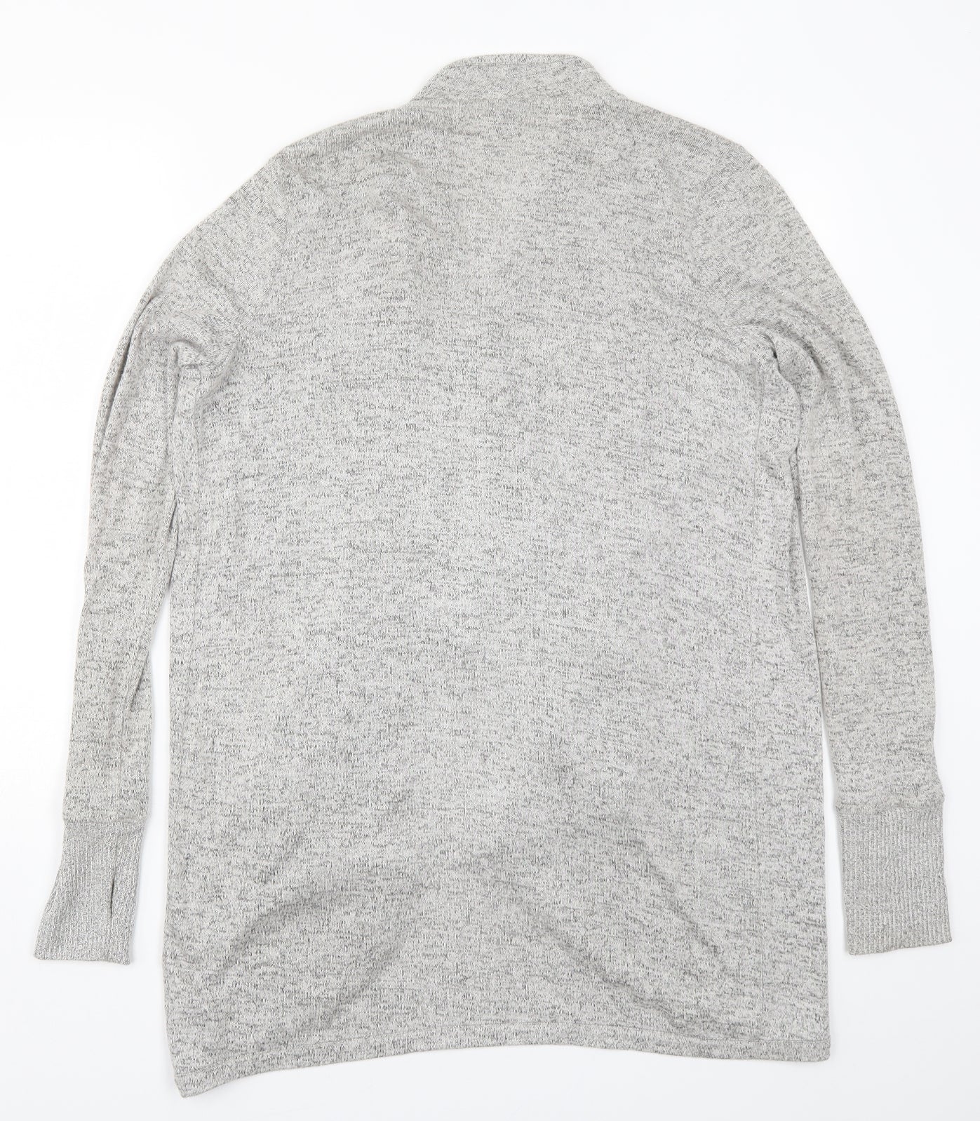 AnyBody Womens Grey  Rayon Cardigan Jumper Size S
