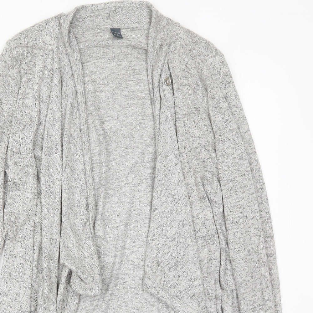 AnyBody Womens Grey  Rayon Cardigan Jumper Size S