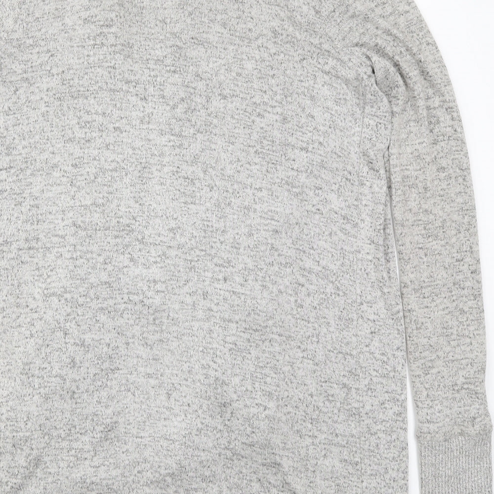 AnyBody Womens Grey  Rayon Cardigan Jumper Size S