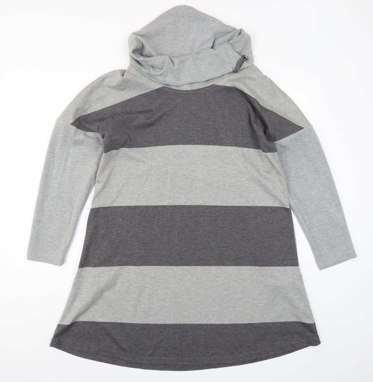 Viz a Viz  Womens Grey Striped  A-Line  Size 12