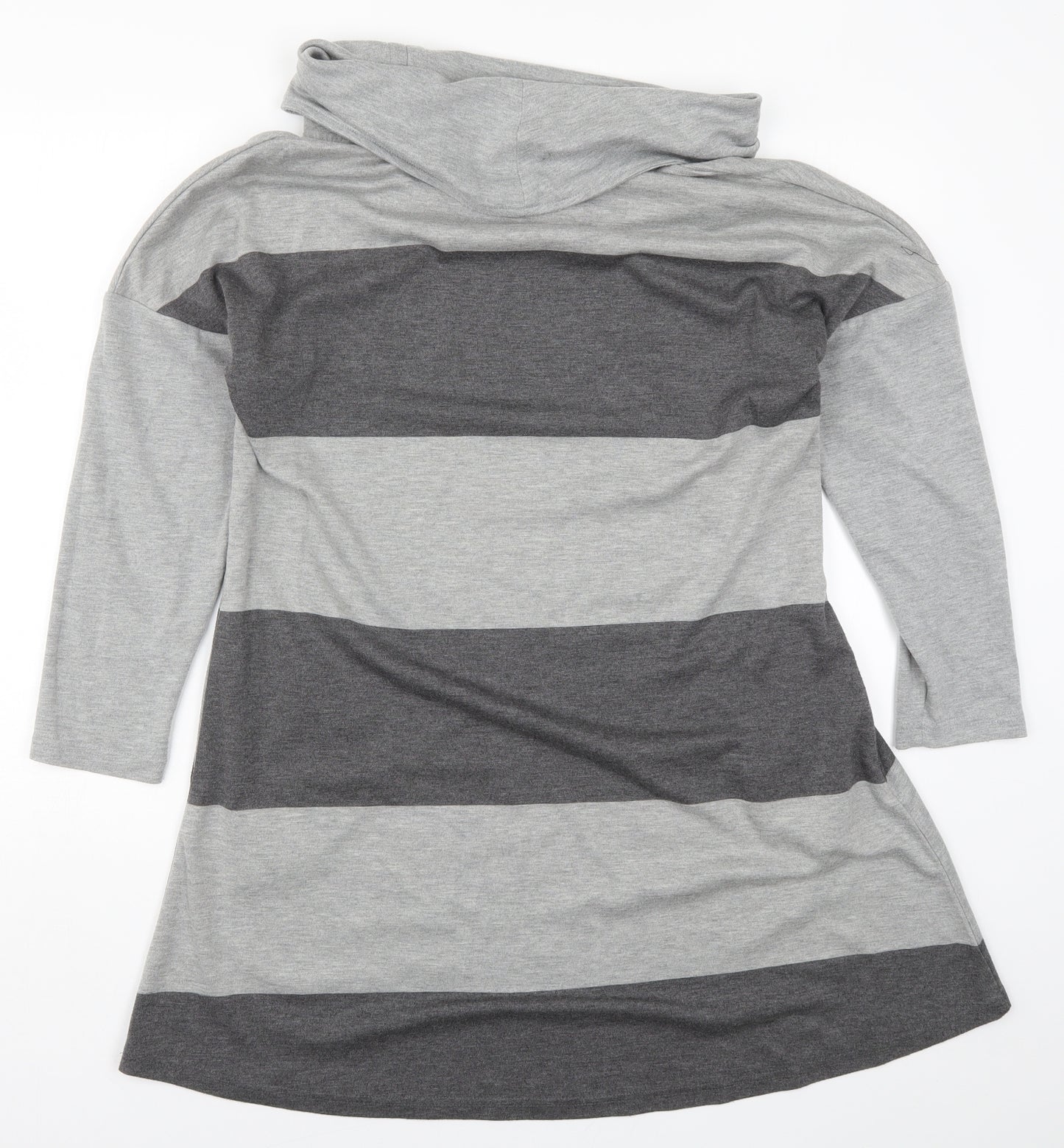 Viz a Viz  Womens Grey Striped  A-Line  Size 12