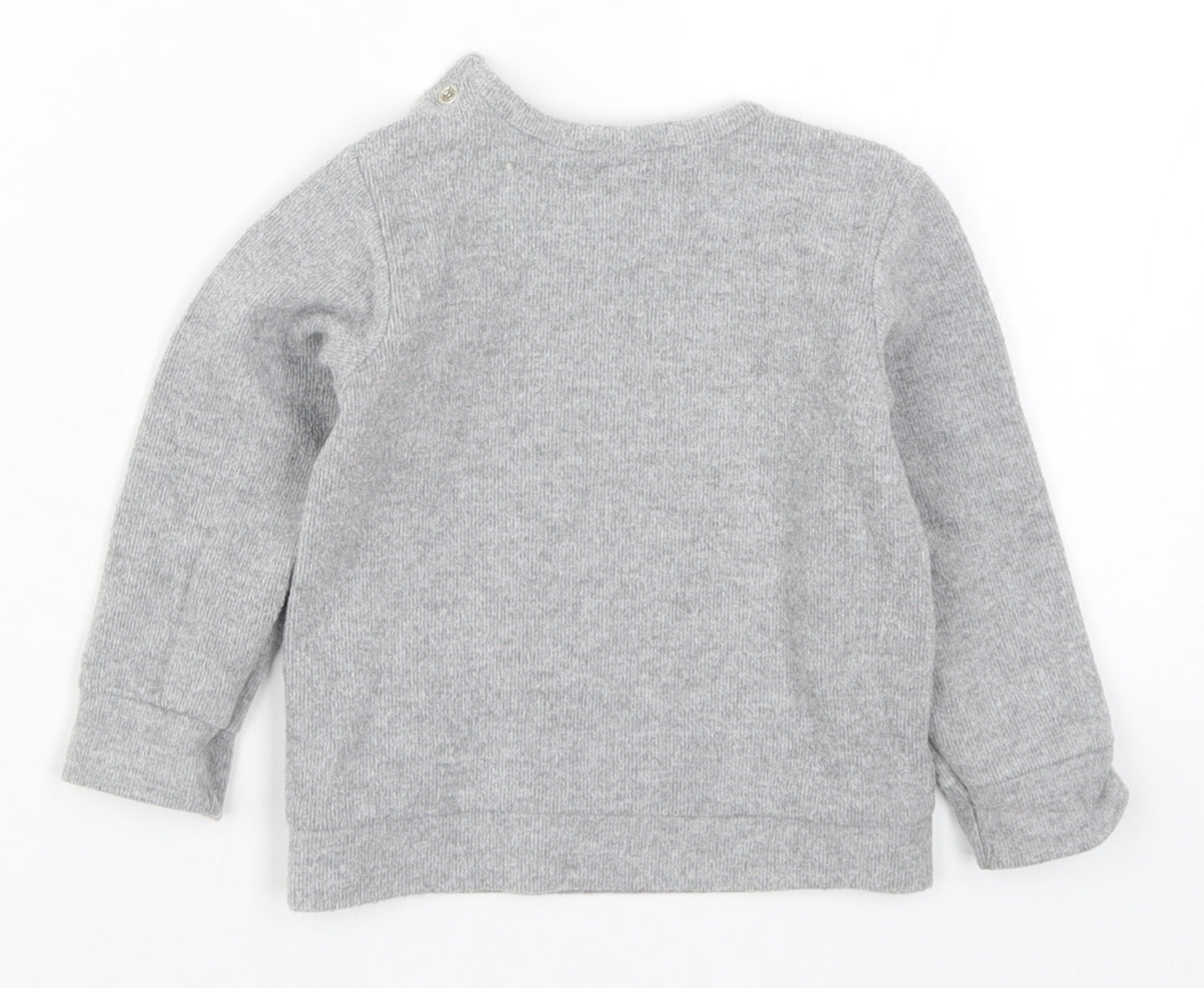 George Boys Grey   Basic T-Shirt Size 9-12 Months  - Little Boy Big Dreams