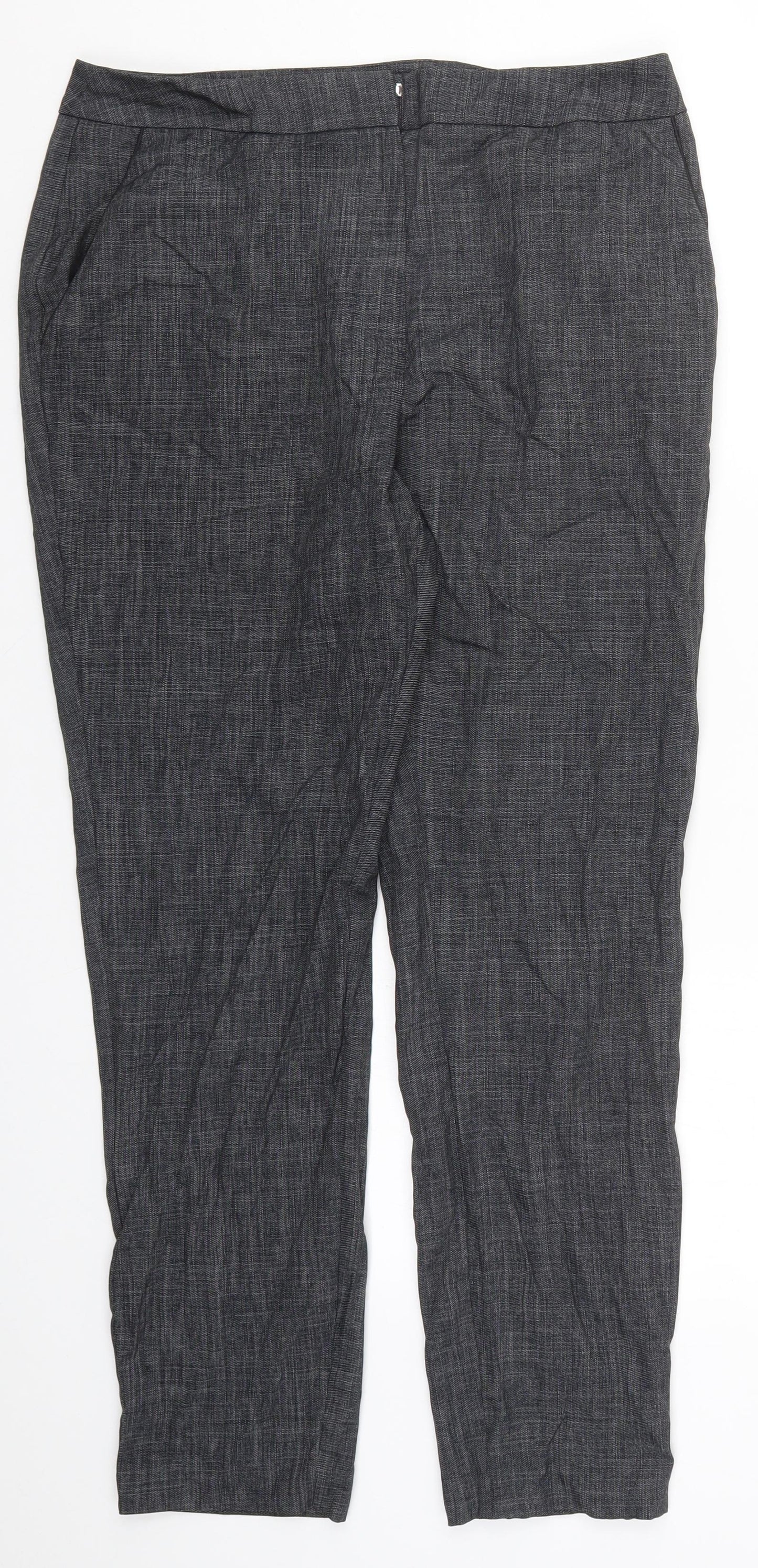 Papaya Womens Grey   Trousers  Size 12 L28 in