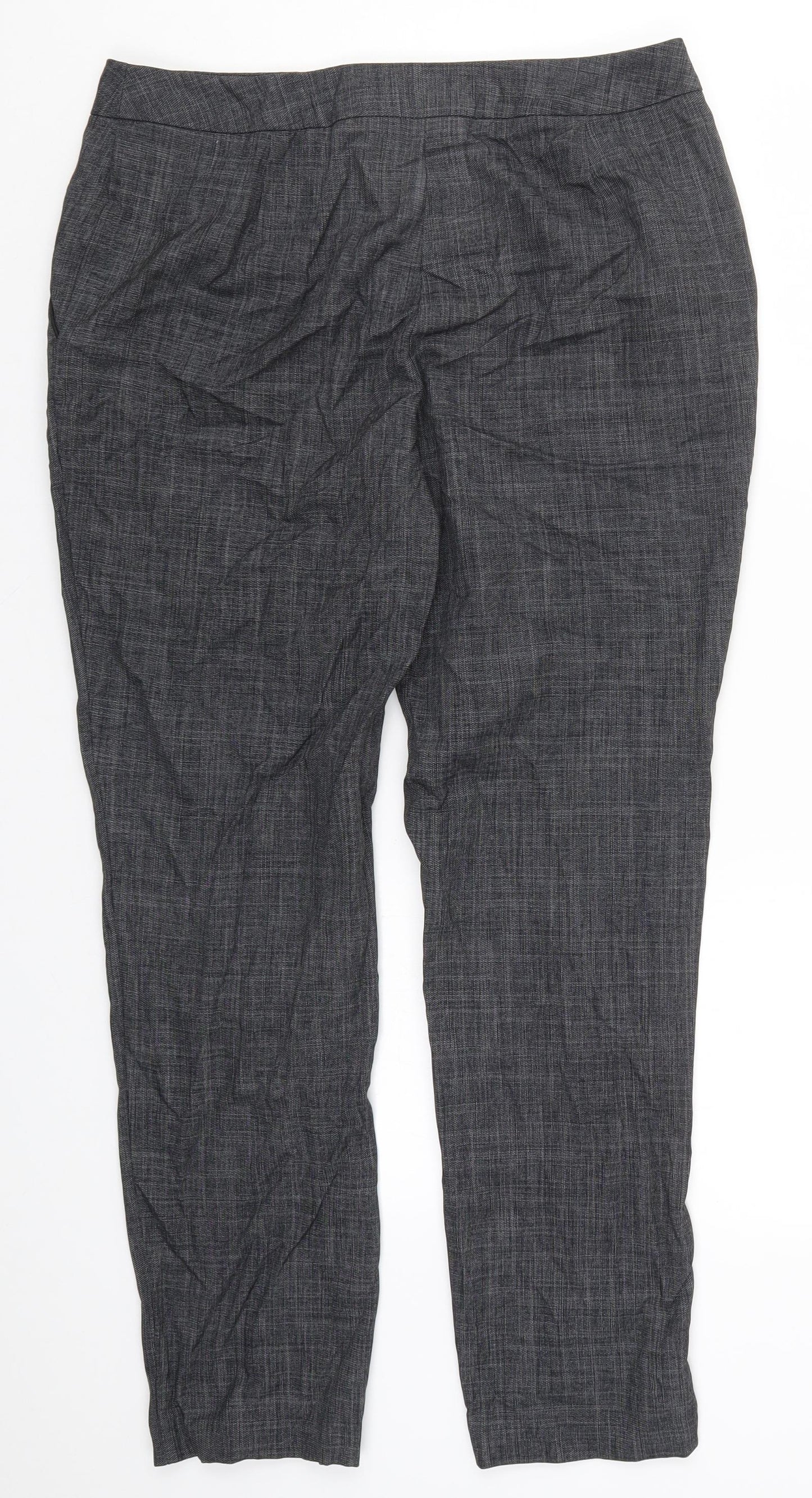 Papaya Womens Grey   Trousers  Size 12 L28 in