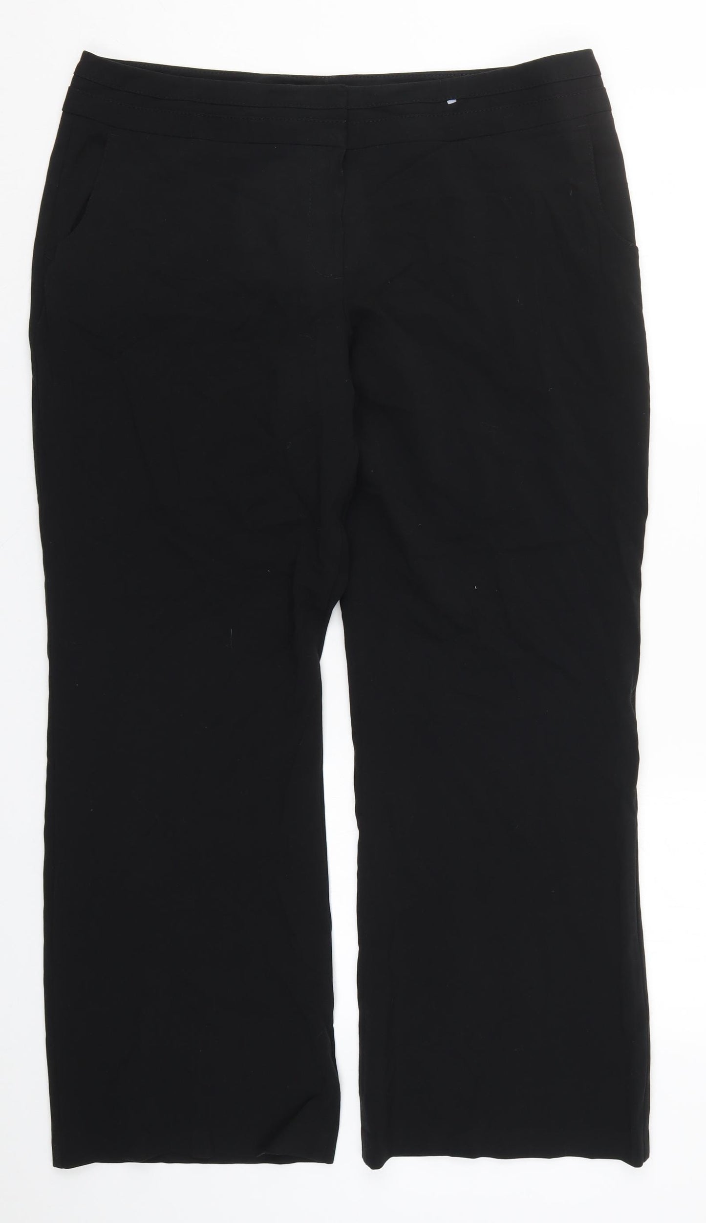 Marks and Spencer Womens Black   Trousers  Size 18 L29.5 in