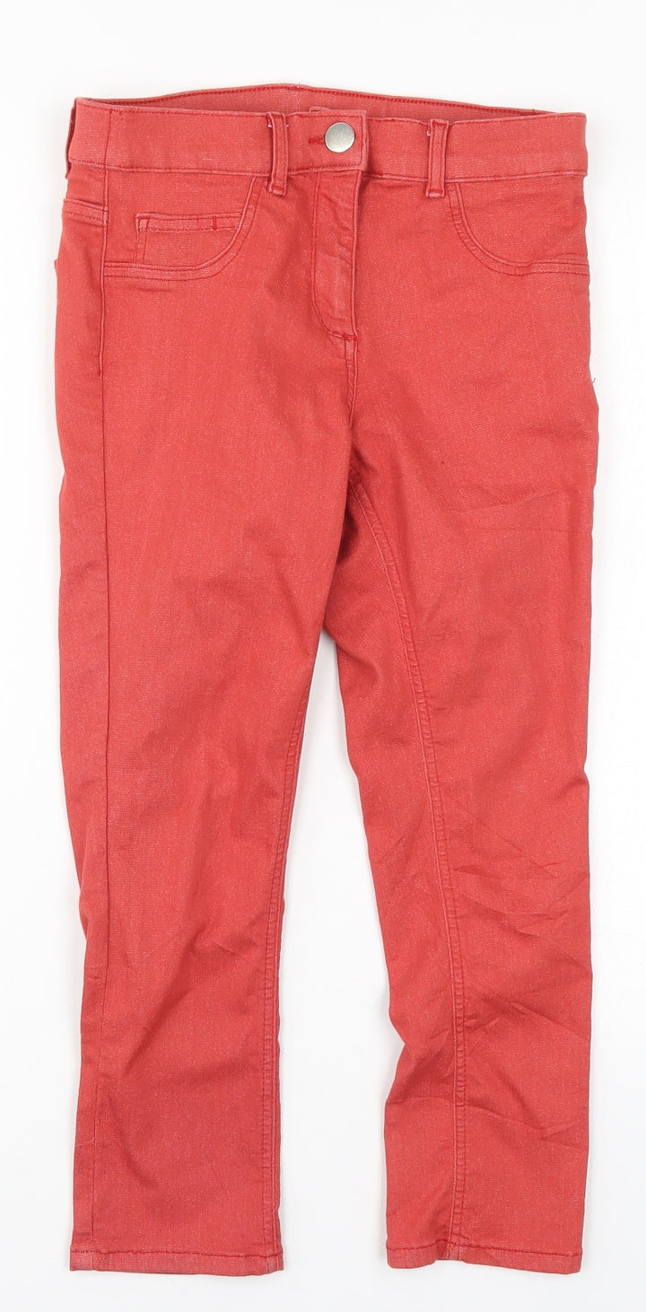 George Womens Red Denim Cropped Jeans Size 10 L22 in