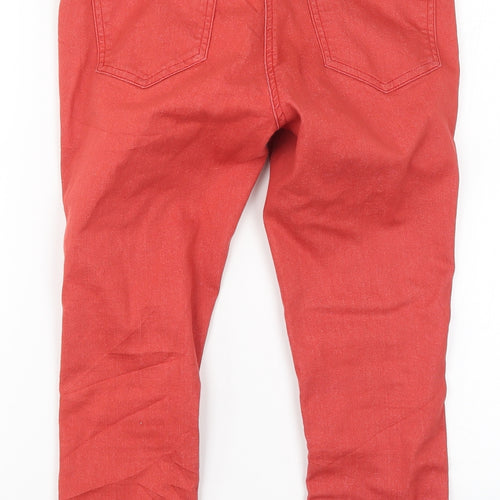 George Womens Red  Denim Cropped Jeans Size 10 L22 in