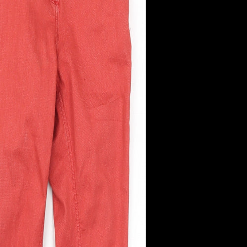 George Womens Red  Denim Cropped Jeans Size 10 L22 in