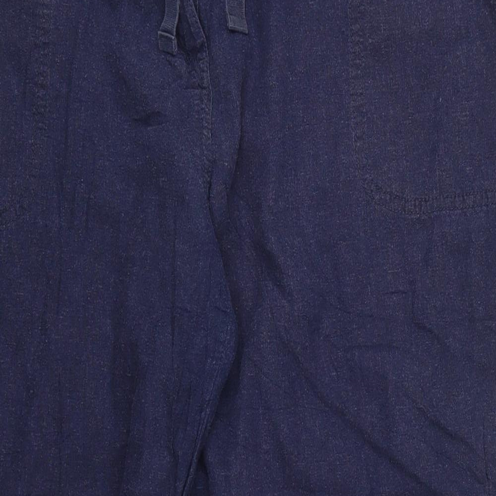 M&Co Womens Blue   Trousers  Size 18 L28 in