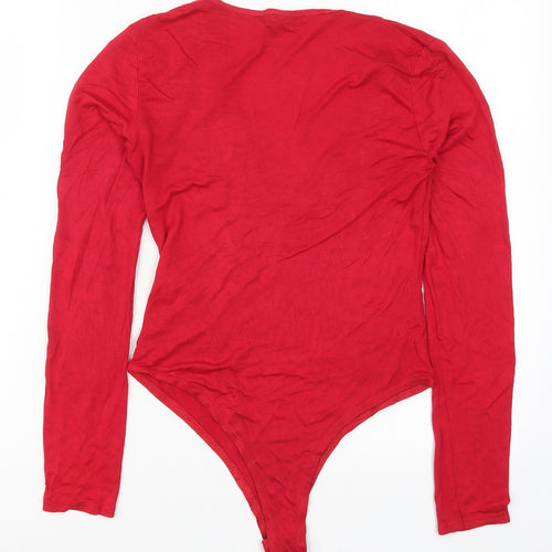 PRETTYLITTLETHING Womens Red   Bodysuit One-Piece Size 10