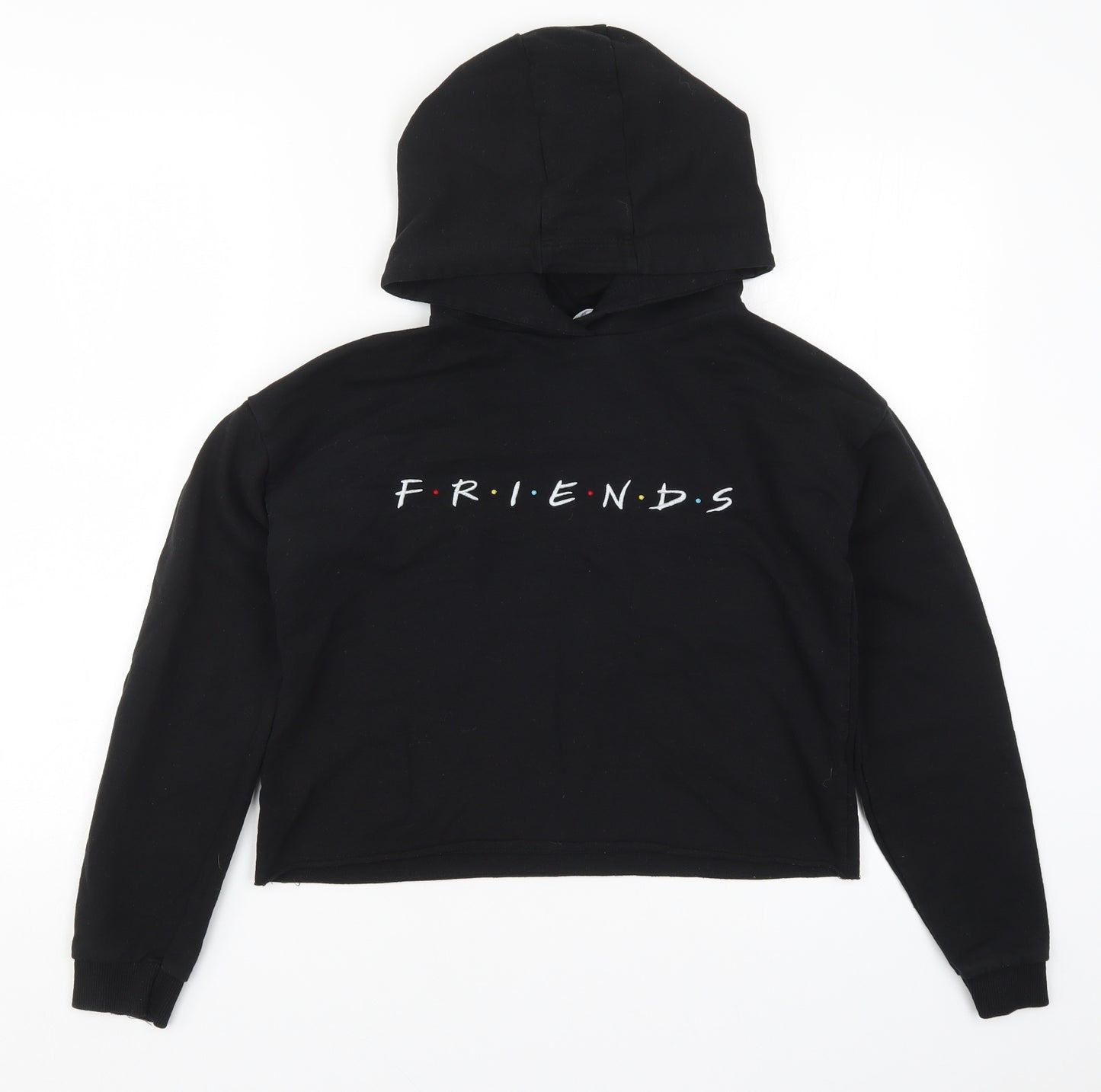 Primark Girls Black   Pullover Hoodie Size 13-14 Years  - Friends