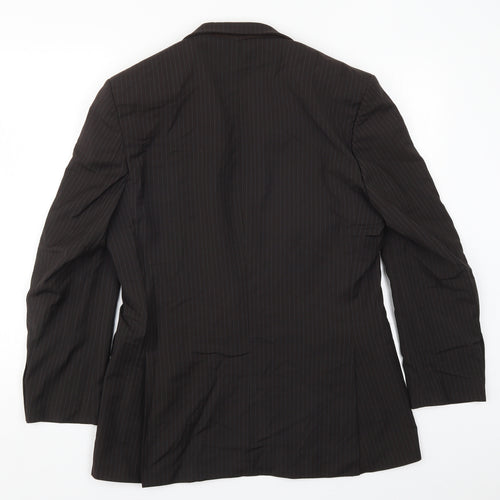 Karl Jackson Mens Brown Striped  Jacket Suit Jacket Size 38