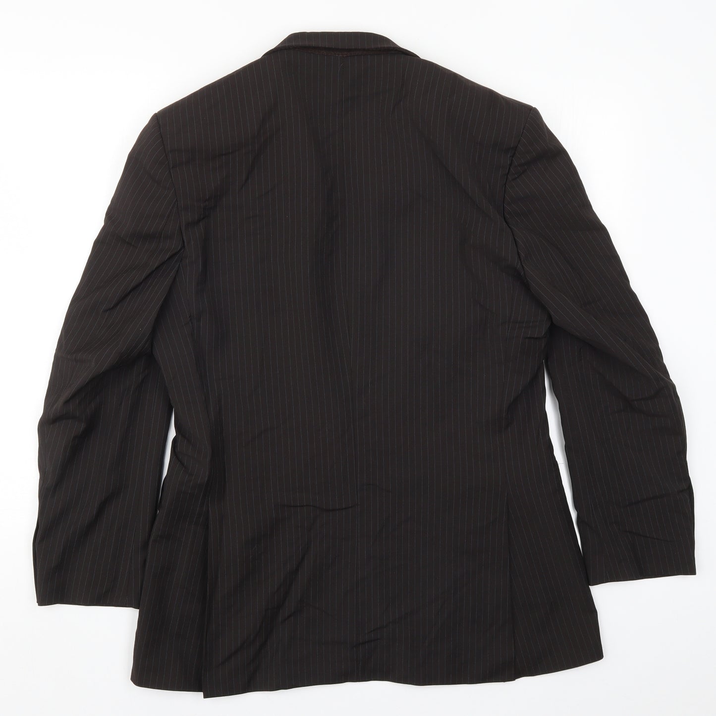 Karl Jackson Mens Brown Striped  Jacket Suit Jacket Size 38