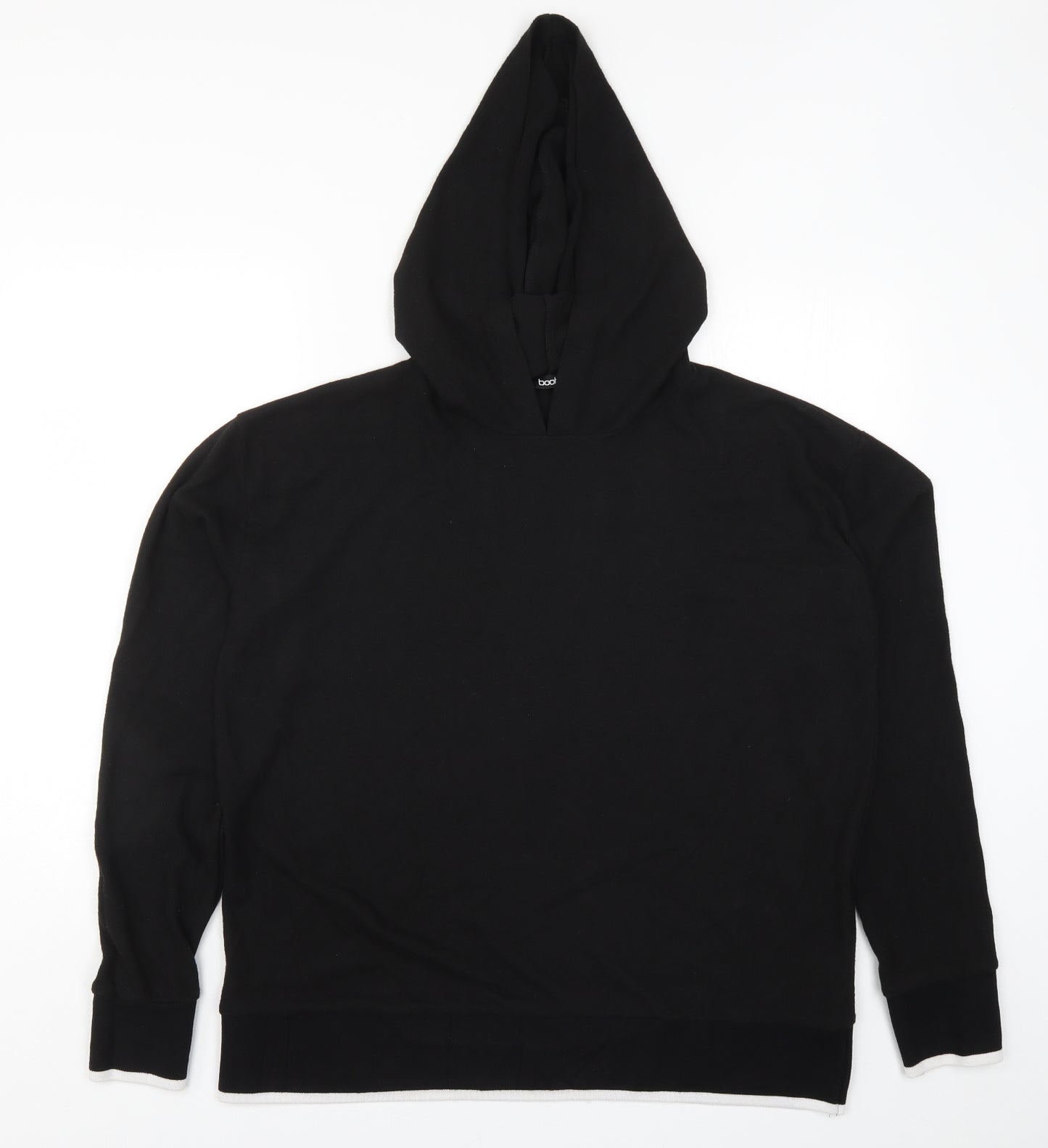 Boohoo Womens Black   Pullover Hoodie Size 18