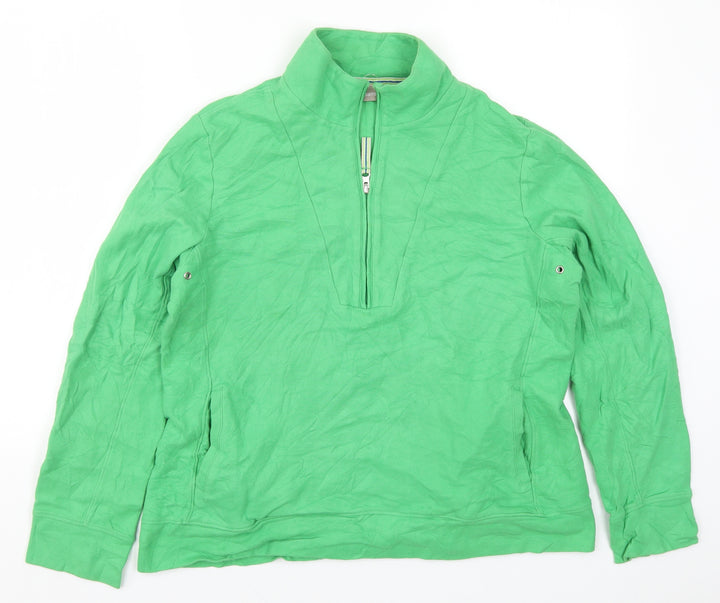 Croft & Barrow Womens Green Basic T-Shirt Size L