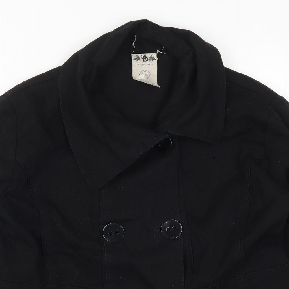 Evie Womens Black   Jacket Coat Size 16