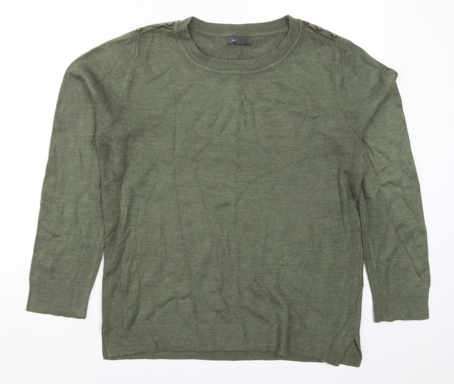 Primark Womens Green  Knit Pullover Jumper Size 14