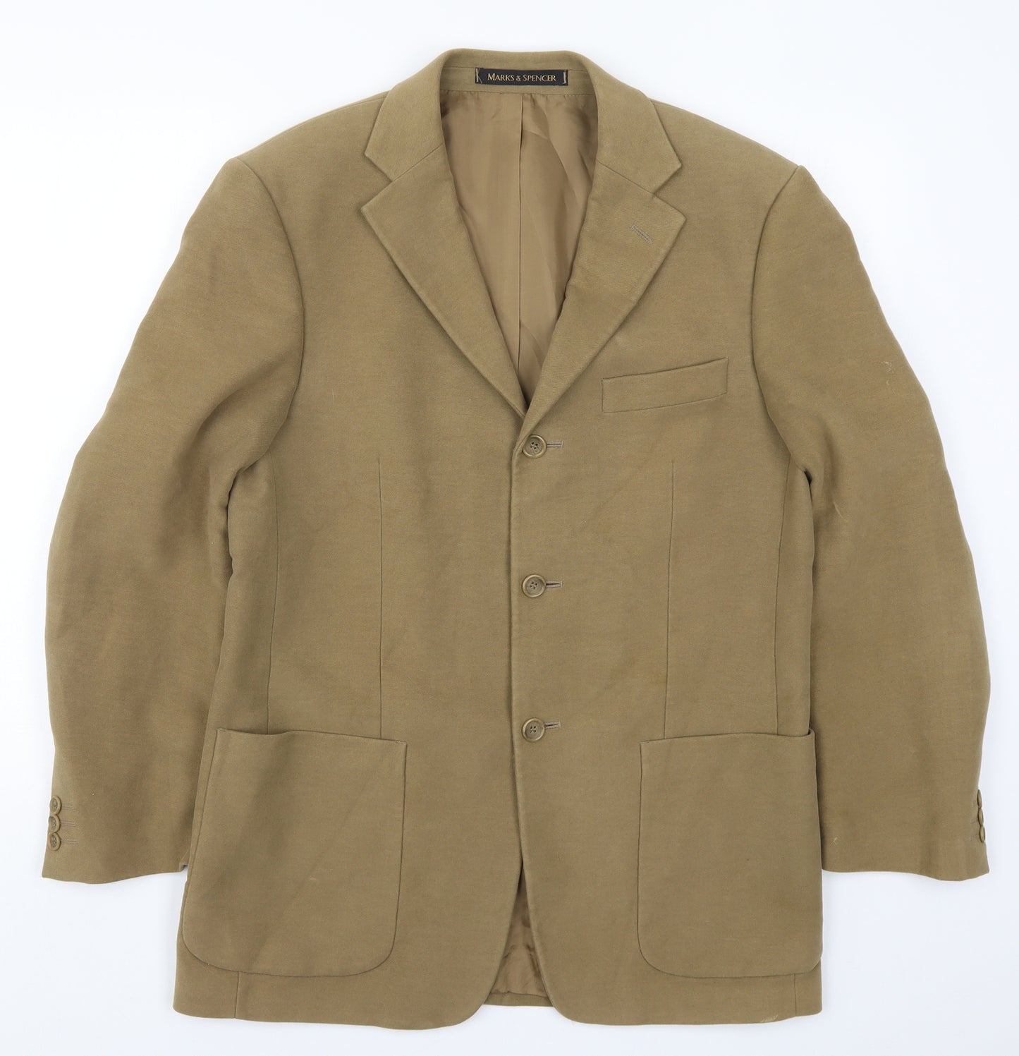 Marks and Spencer Mens Beige   Jacket Suit Jacket Size 38