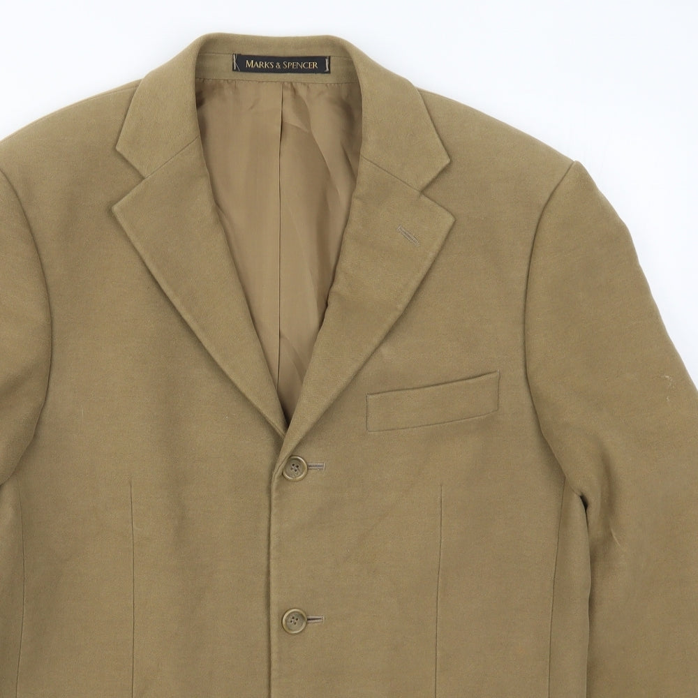 Marks and Spencer Mens Beige   Jacket Suit Jacket Size 38