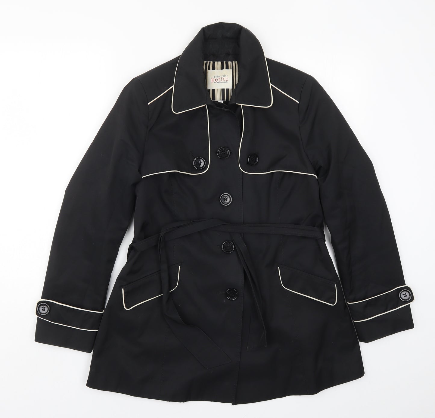 Principles Womens Black   Pea Coat Coat Size 14