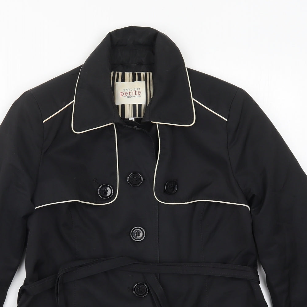 Principles Womens Black   Pea Coat Coat Size 14
