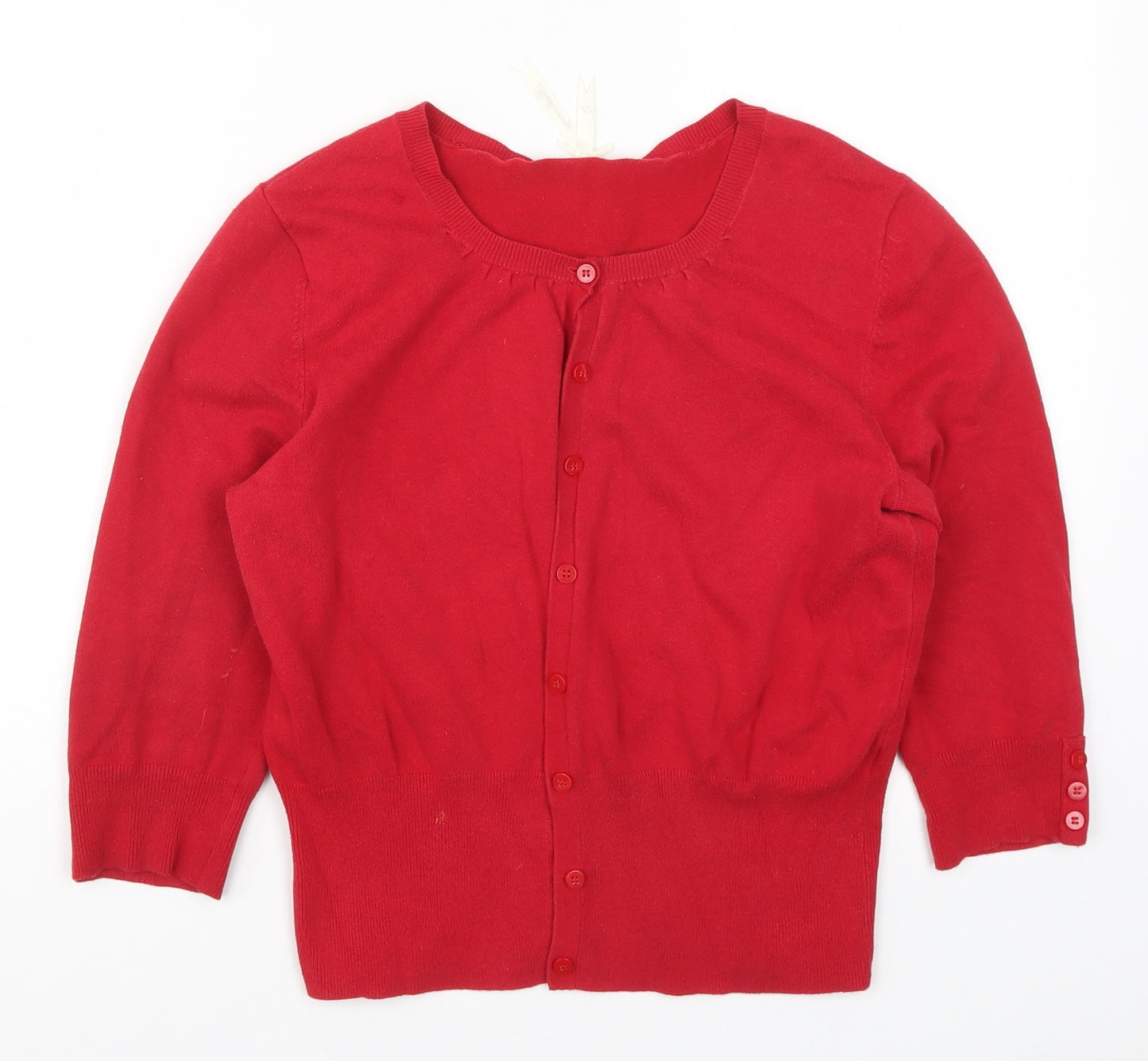Red Herring Womens Red  Knit Cardigan Jumper Size 12