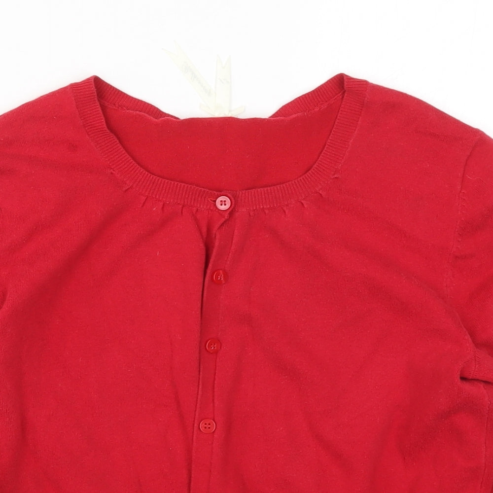 Red Herring Womens Red  Knit Cardigan Jumper Size 12